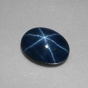 1,85 ctw natürlicher blauer Stern-Saphir, Oval Schliff, Lichtdurchlässig