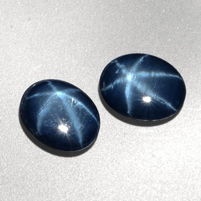  ct natürliche blauer Stern-Saphir-Edelsteine, Oval Schliff, Lichtundurchlässig