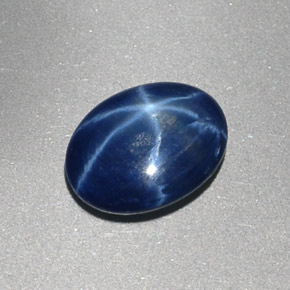 1,48 ctw natürlicher blauer Stern-Saphir, Oval Schliff, Lichtundurchlässig