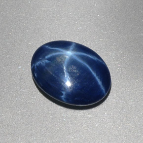 1,48 ctw natürlicher blauer Stern-Saphir, Oval Schliff, Lichtundurchlässig
