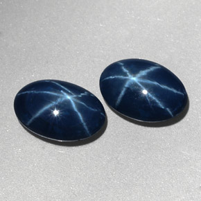  ct natürliche blauer Stern-Saphir-Edelsteine, Oval Schliff, Lichtundurchlässig