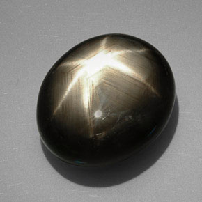 39,38 ctw natürlicher schwarzer Stern-Saphir, Oval Schliff, Lichtundurchlässig
