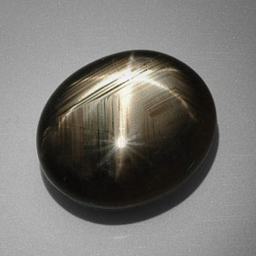 9,17 ctw natürlicher Schwarz Sternsaphir, Oval Schliff, Lichtundurchlässig