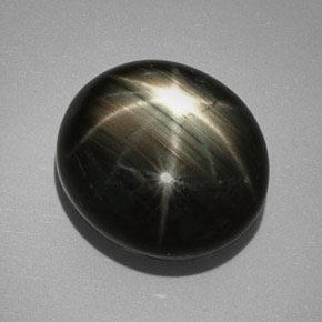 32,25 ctw natürlicher schwarzer Stern-Saphir, Oval Schliff, Lichtundurchlässig