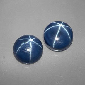  ct natürliche Blau Sternsaphir-Edelsteine, Rund Schliff, Lichtundurchlässig