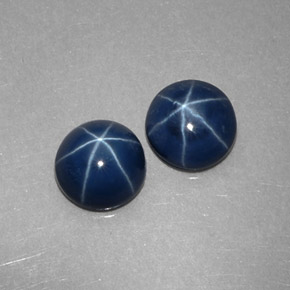 ct natürliche blauer Stern-Saphir-Edelsteine, Rundschliff, Lichtundurchlässig