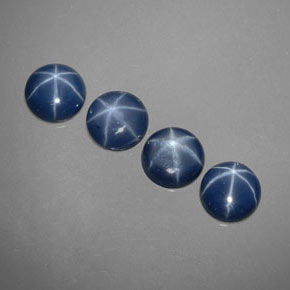 ct natürliche blauer Stern-Saphir-Edelsteine, Rundschliff, Lichtundurchlässig