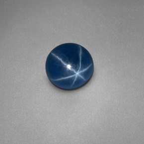 0,97 ctw natürlicher blauer Stern-Saphir, Rundschliff, Lichtundurchlässig