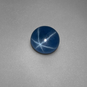 0,97 ctw natürlicher blauer Stern-Saphir, Rundschliff, Lichtundurchlässig