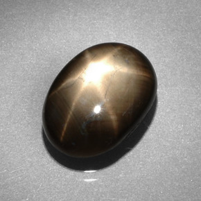 6,62 ctw natürlicher schwarzer Stern-Saphir, Oval Schliff, Lichtundurchlässig