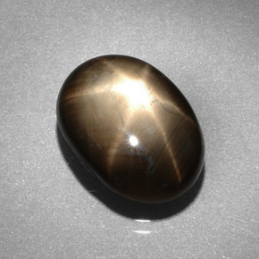 6,62 ctw natürlicher schwarzer Stern-Saphir, Oval Schliff, Lichtundurchlässig