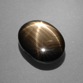 7,53 ctw natürlicher schwarzer Stern-Saphir, Oval Schliff, Lichtundurchlässig