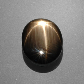 7,53 ctw natürlicher schwarzer Stern-Saphir, Oval Schliff, Lichtundurchlässig