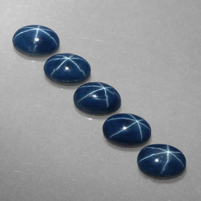  ct natürliche blauer Stern-Saphir-Edelsteine, Oval Schliff, Lichtundurchlässig
