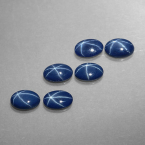  ct natürliche Blau Sternsaphir-Edelsteine, Oval Schliff, Lichtundurchlässig