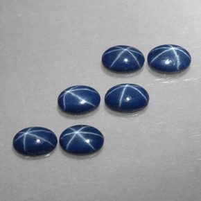  ct natürliche blauer Stern-Saphir-Edelsteine, Oval Schliff, Lichtundurchlässig