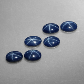  ct natürliche Blau Sternsaphir-Edelsteine, Oval Schliff, Lichtundurchlässig