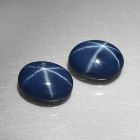  ct natürliche Blau Sternsaphir-Edelsteine, Oval Schliff, Lichtundurchlässig