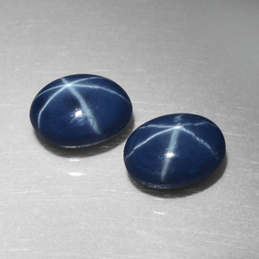  ct natürliche Blau Sternsaphir-Edelsteine, Oval Schliff, Lichtundurchlässig