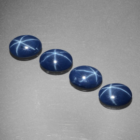  ct natürliche Blau Sternsaphir-Edelsteine, Oval Schliff, Lichtundurchlässig