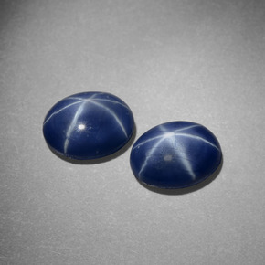  ct natürliche blauer Stern-Saphir-Edelsteine, Oval Schliff, Lichtundurchlässig