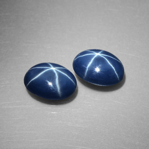  ct natürliche blauer Stern-Saphir-Edelsteine, Oval Schliff, Lichtundurchlässig