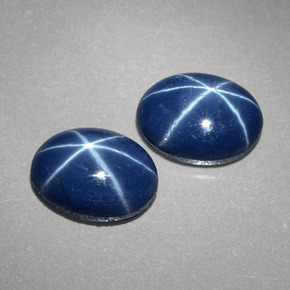  ct natürliche blauer Stern-Saphir-Edelsteine, Oval Schliff, Lichtundurchlässig