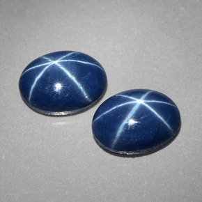  ct natürliche blauer Stern-Saphir-Edelsteine, Oval Schliff, Lichtundurchlässig