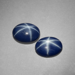  ct natürliche Blau Sternsaphir-Edelsteine, Oval Schliff, Lichtundurchlässig
