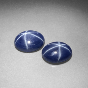  ct natürliche Blau Sternsaphir-Edelsteine, Oval Schliff, Lichtundurchlässig