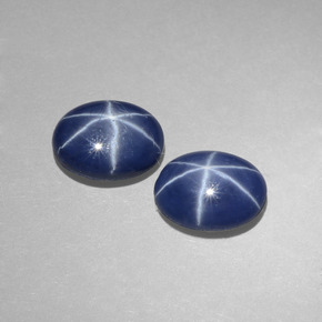  ct natürliche Blau Sternsaphir-Edelsteine, Oval Schliff, Lichtundurchlässig