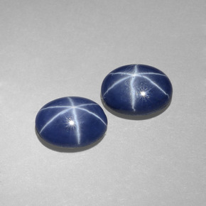  ct natürliche Blau Sternsaphir-Edelsteine, Oval Schliff, Lichtundurchlässig