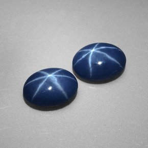  ct natürliche blauer Stern-Saphir-Edelsteine, Oval Schliff, Lichtundurchlässig