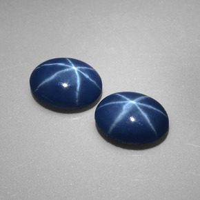  ct natürliche blauer Stern-Saphir-Edelsteine, Oval Schliff, Lichtundurchlässig