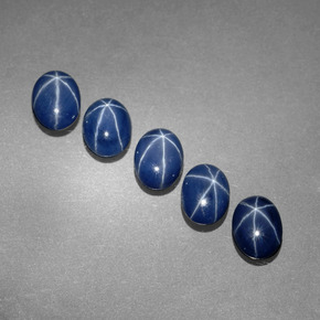  ct natürliche blauer Stern-Saphir-Edelsteine, Oval Schliff, Lichtundurchlässig