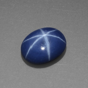 4,21 ctw natürlicher blauer Stern-Saphir, Oval Schliff, Lichtundurchlässig