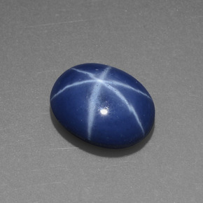 4,21 ctw natürlicher blauer Stern-Saphir, Oval Schliff, Lichtundurchlässig
