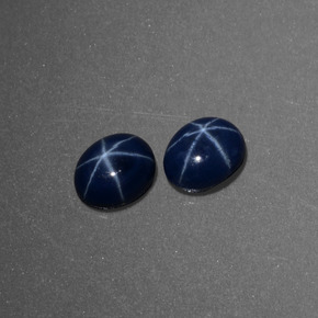  ct natürliche blauer Stern-Saphir-Edelsteine, Oval Schliff, Lichtundurchlässig