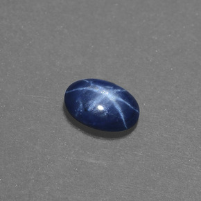 0,50 ctw natürlicher blauer Stern-Saphir, Oval Schliff, Lichtundurchlässig