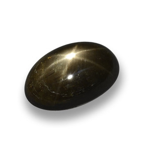 1,79 ctw natürlicher schwarzer Stern-Saphir, Oval Schliff, Lichtundurchlässig