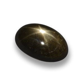 1,79 ctw natürlicher schwarzer Stern-Saphir, Oval Schliff, Lichtundurchlässig