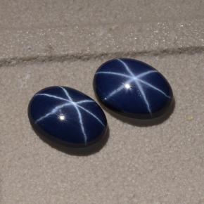 2,11 ct natürliche blauer Stern-Saphir-Edelsteine, Oval Schliff, Lichtundurchlässig