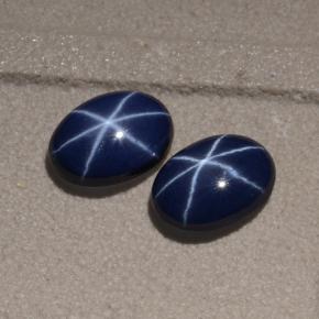 2,11 ct natürliche blauer Stern-Saphir-Edelsteine, Oval Schliff, Lichtundurchlässig