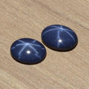 1.37 ct natürliche Blau Sternsaphir-Edelsteine, Oval Schliff, Lichtundurchlässig