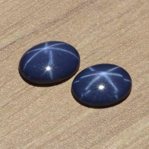 1.37 ct natürliche Blau Sternsaphir-Edelsteine, Oval Schliff, Lichtundurchlässig