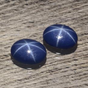2,02 ct natürliche blauer Stern-Saphir-Edelsteine, Oval Schliff, Lichtundurchlässig