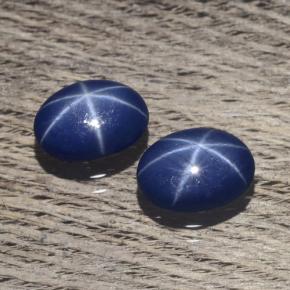 2,02 ct natürliche blauer Stern-Saphir-Edelsteine, Oval Schliff, Lichtundurchlässig