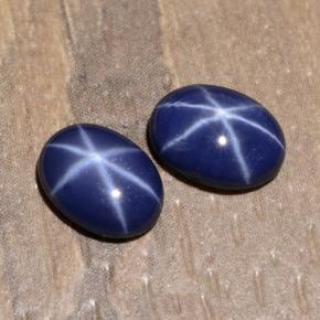1,97 ct natürliche blauer Stern-Saphir-Edelsteine, Oval Schliff, Lichtundurchlässig