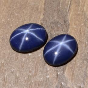 1,97 ct natürliche blauer Stern-Saphir-Edelsteine, Oval Schliff, Lichtundurchlässig