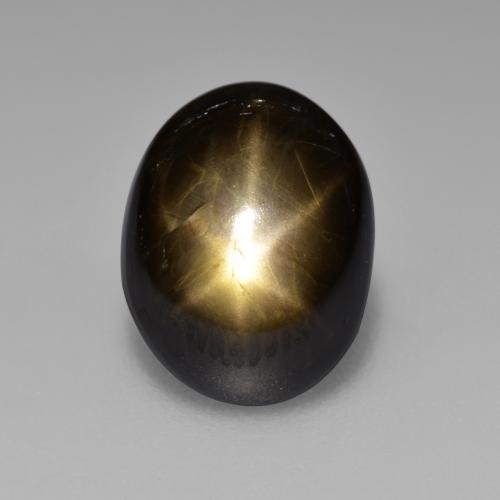4,65 ctw natürlicher schwarzer Stern-Saphir, Oval Schliff, Lichtundurchlässig